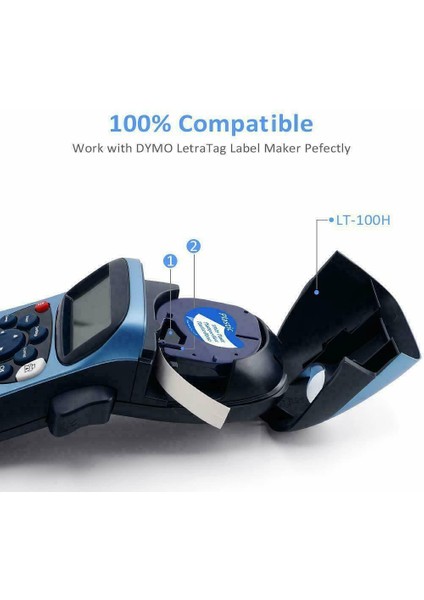 3pk Uyumlu Dymo Letratag Yedek Plastik Etiket Bantı LT-100H (Yurt Dışından) fiyatları