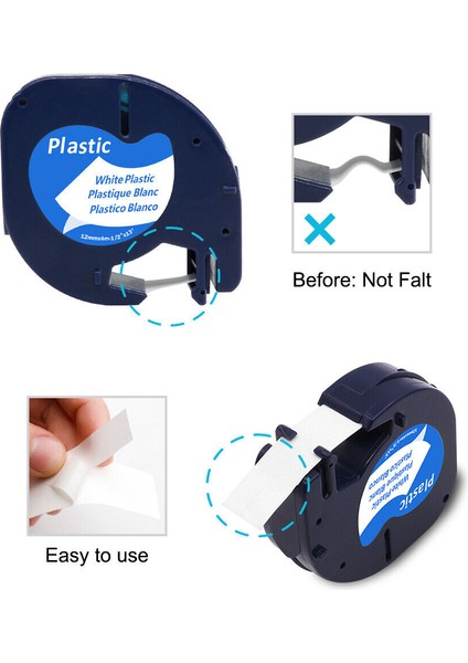 3pk Uyumlu Dymo Letratag Yedek Plastik Etiket Bantı LT-100H (Yurt Dışından) modelleri