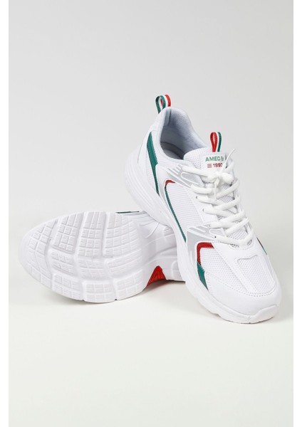 Amed Spor Brain Unisex Ortopedik Günlük Bağcıklı Sneaker Spor Ayakkabı