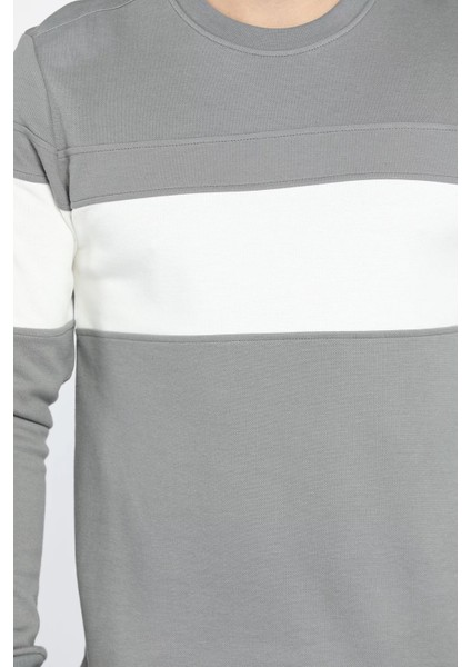 Bisiklet Yaka Renk Garnili Erkek Sweatshirt fiyatları