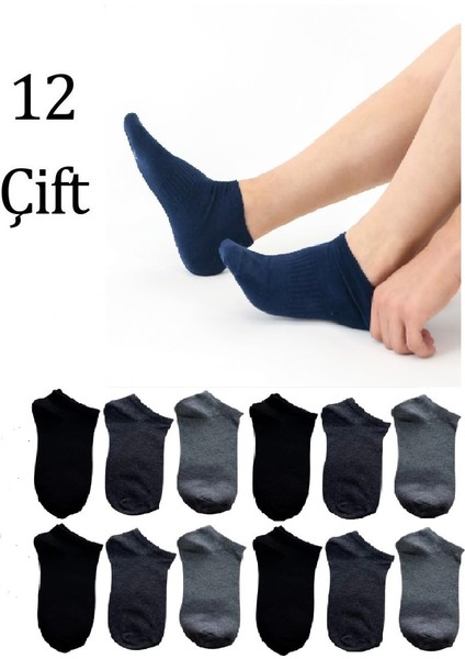 12 Çift Patik Erkek Bambu Kısa Çorap Lacivert fiyatları