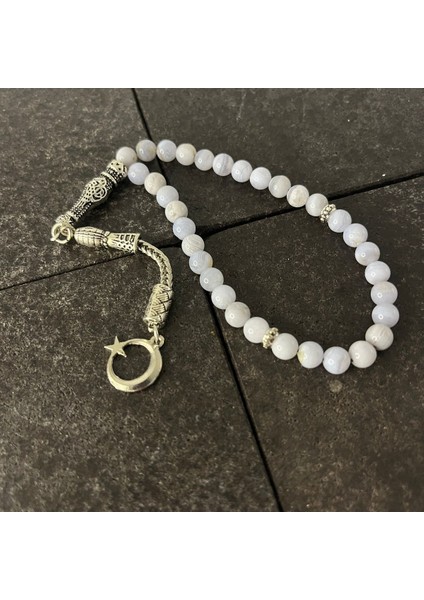 Sertifikalı Kalsedon 6mm 33LÜK Doğal Taş Tesbih