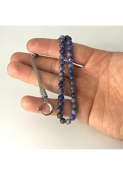 Sertifikalı Lapis Lazuli 6mm 33LÜK Doğal Taş Tesbih