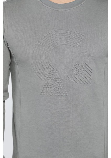 Bisiklet Yaka Kabartmalı Erkek Sweatshirt fiyatları