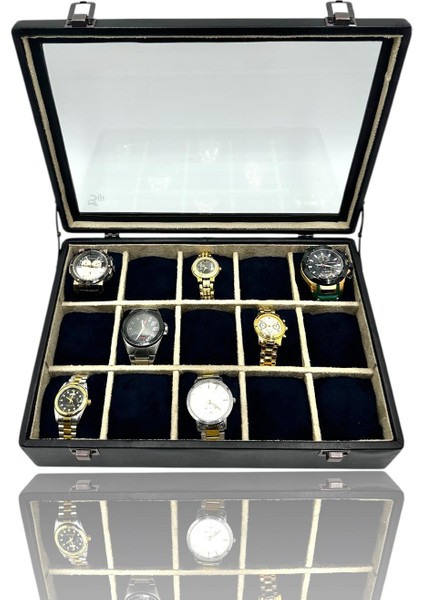 Diji 15'li Saat Kutusu Saat Çantası Siyah