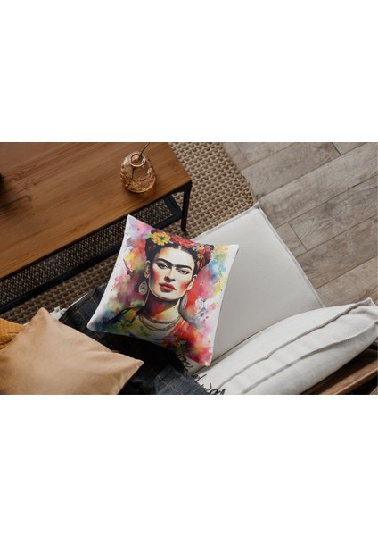 Ünlü Kadın Portresi Tekli Kırlent Kılıfı modelleri