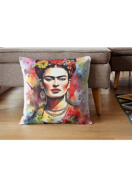 Ünlü Kadın Portresi Tekli Kırlent Kılıfı fırsatları