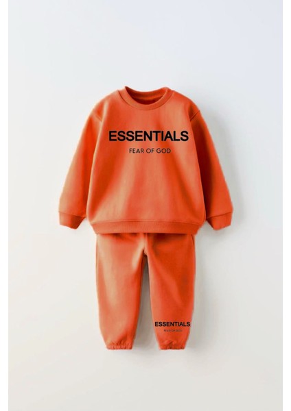 Unisex Kırmızı Essentials Çocuk Altüst Takım