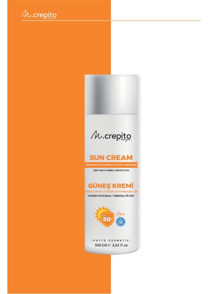 Yeni Nesil Mineral Filtre Bitkisel Güneş Kremi 100 gr (Bebek & Çocuk & Yetişkin & Hamile)