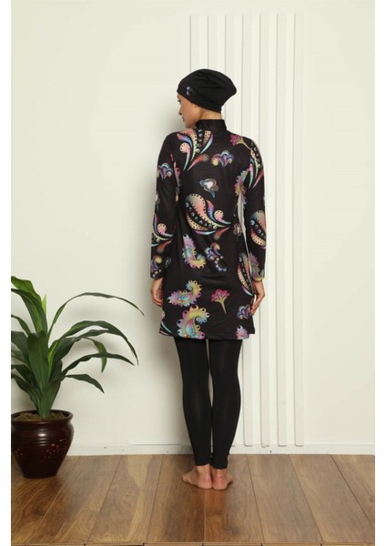 Tam Tesettür Dijital Desenli Mayo 31041 modelleri