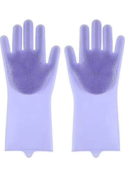 Pet Bakım Temizleme Eldivenleri Köpek Kedi Banyo Şampuan Eldiven Scrubber Bulk Temizleyici Sünger Silikon Epilasyon Eldiveni (Yurt Dışından)