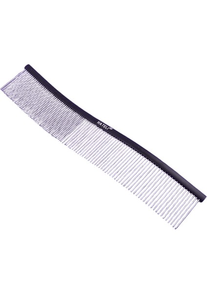 22CM Pet S Tipi Tarak Profesyonel Paslanmaz Çelik Pet Bakım Tarağı Yoğun Seyrek Dişler Köpek Kedi Temizleme Fırçası Tüy Alma Tarağı Renk: Eliptik Siyah / Boyut: 22CM (Yurt Dışından)