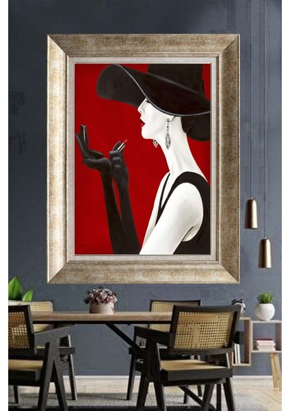 Gümüş Çerçeveli Paspartulu Tablo DS127