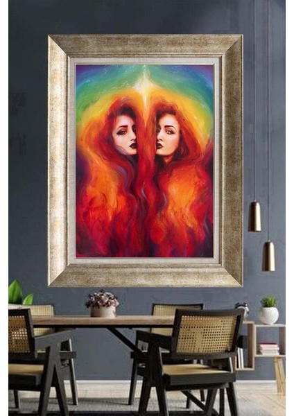 Gümüş Çerçeveli Paspartulu Tablo DS218