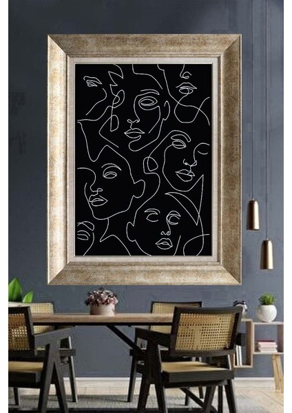 Gümüş Çerçeveli Paspartulu Tablo DS1105