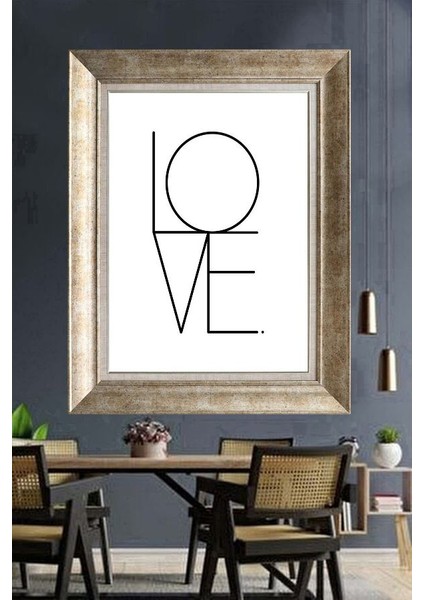 Gümüş Çerçeveli Paspartulu Tablo DS935