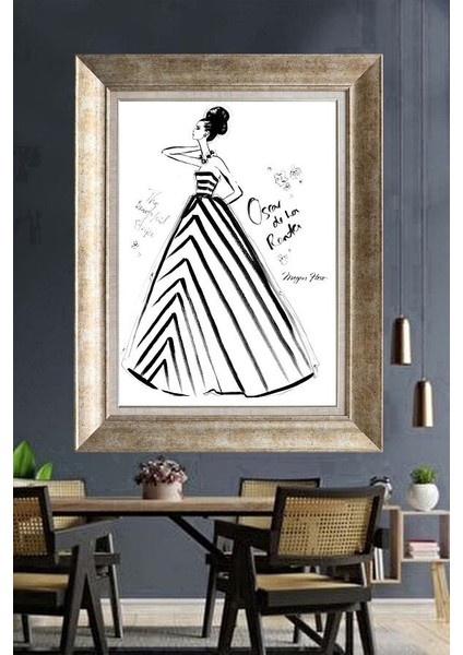 Gümüş Çerçeveli Paspartulu Tablo DS339