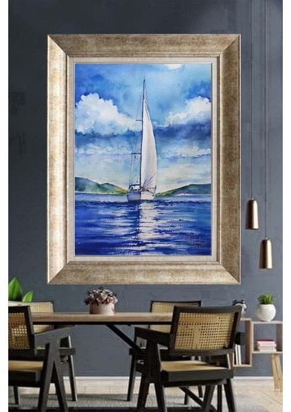 Gümüş Çerçeveli Paspartulu Tablo DS649