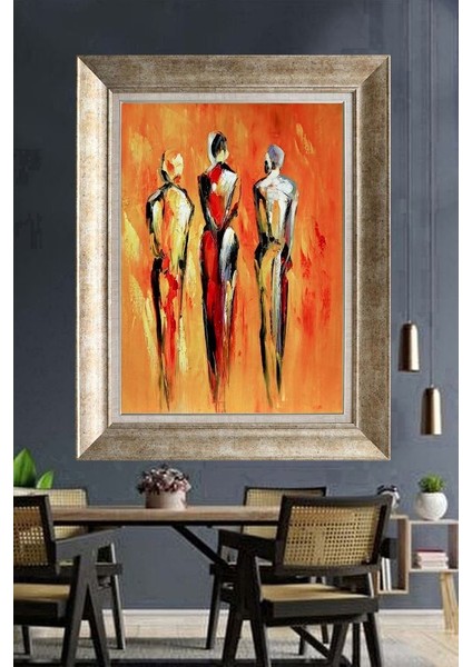 Gümüş Çerçeveli Paspartulu Tablo DS657