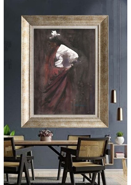 Gümüş Çerçeveli Paspartulu Tablo DS825