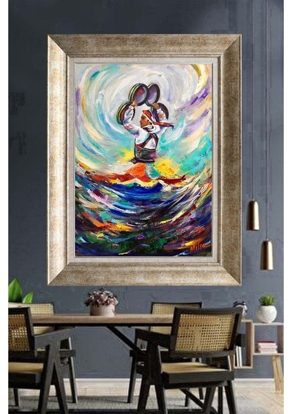 Gümüş Çerçeveli Paspartulu Tablo DS2074