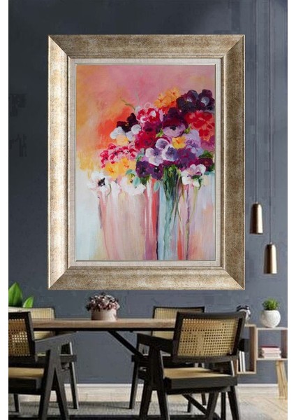 Gümüş Çerçeveli Paspartulu Tablo DS1540