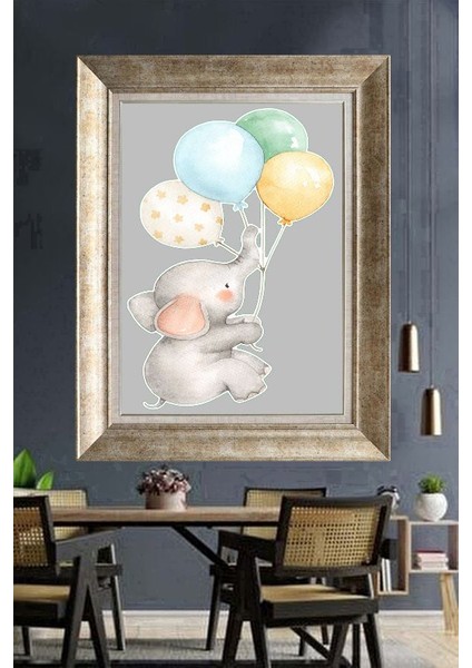 Gümüş Çerçeveli Paspartulu Tablo DS1744