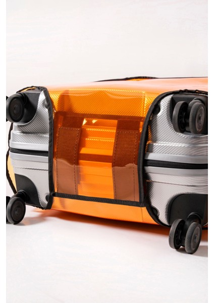 Şeffaf Valiz ve Bavul Kılıfı * Neon TURUNCU Renk Pvc * fırsatları