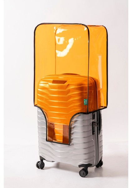 Şeffaf Valiz ve Bavul Kılıfı * Neon TURUNCU Renk Pvc * fiyatları