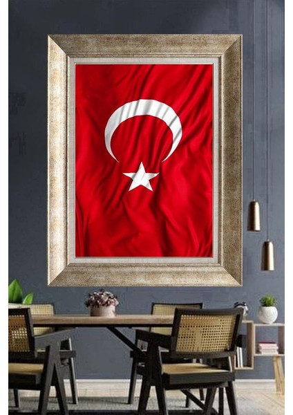 Gümüş Çerçeveli Paspartulu Tablo DS902