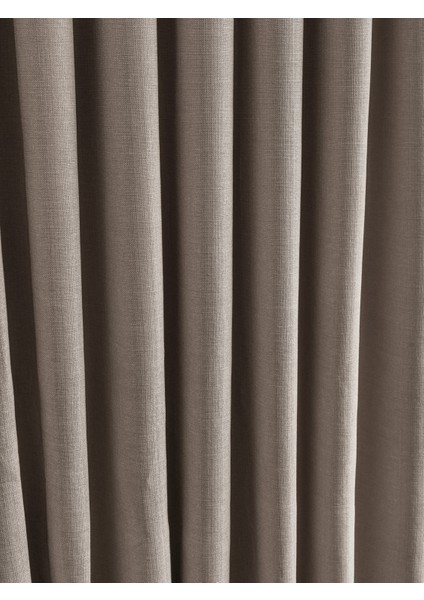 Sık Pileli Flex Keten Kumaştan Fon Perde 1x3 V43596 Tek Kanat fırsatları