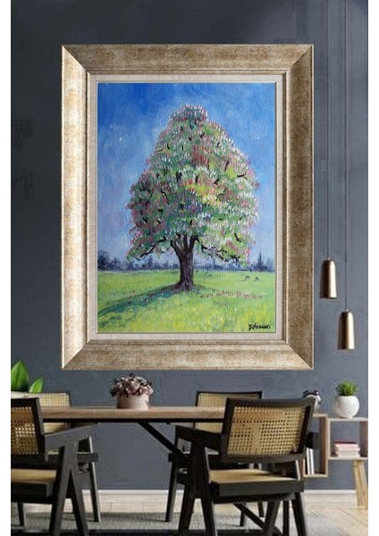 Gümüş Çerçeveli Paspartulu Tablo DS917