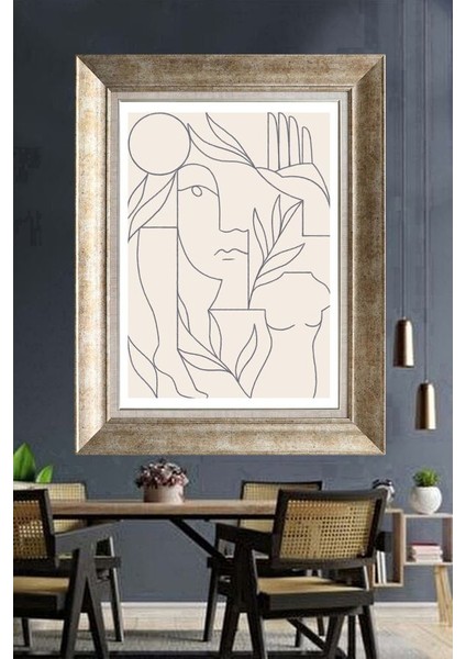 Gümüş Çerçeveli Paspartulu Tablo DS1152