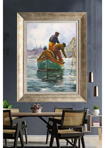 Gümüş Çerçeveli Paspartulu Tablo DS2241