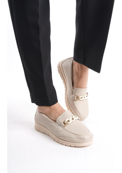 Kadın Önü Zincir Detaylı Comfort Taban Loafer Günlük Ayakkabı fiyatları