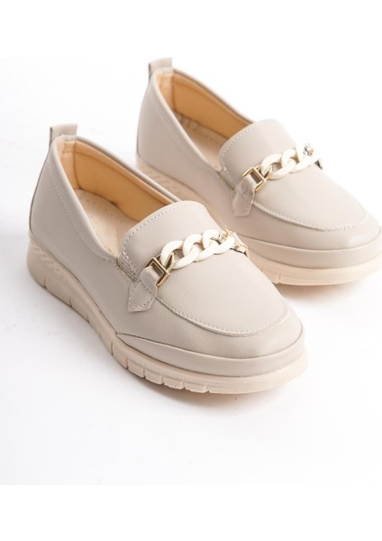 Kadın Önü Zincir Detaylı Comfort Taban Loafer Günlük Ayakkabı fırsatları