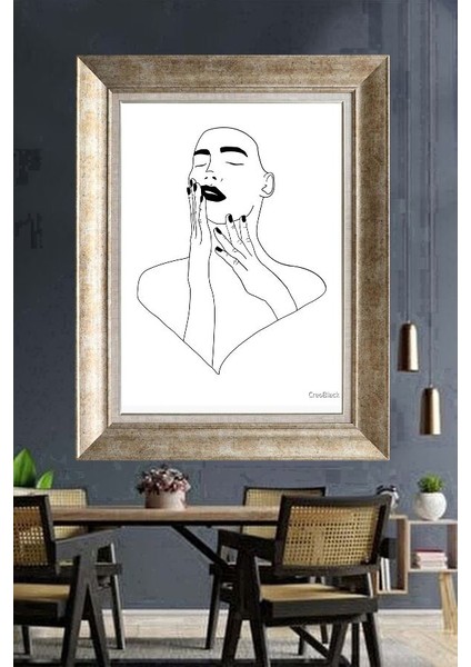 Gümüş Çerçeveli Paspartulu Tablo DS2284