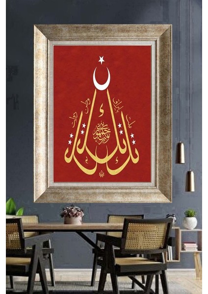 Gümüş Çerçeveli Paspartulu Tablo DS1752