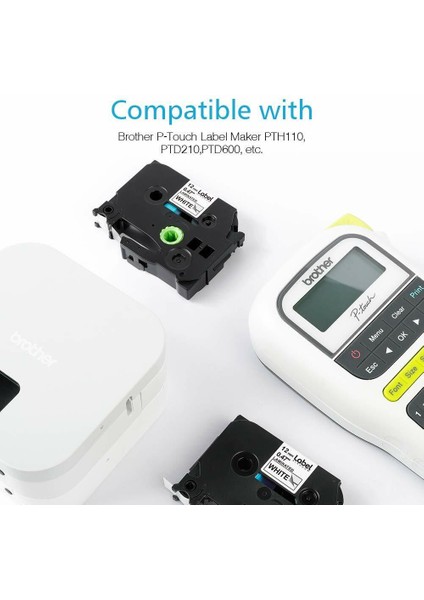 PT2450 PT2460 PT2730 Stili 2pk Uyumlu Brother TZ-231 P-Touch Siyah Beyaz Etiket Şeridi x 8m TZE-231 (Yurt Dışından) fırsatları