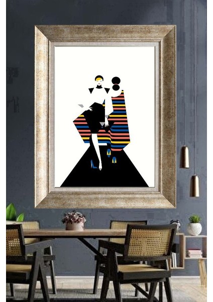 Gümüş Çerçeveli Paspartulu Tablo DS2203