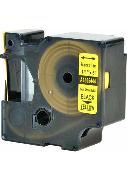 Sarı 24MM Stilinde Siyah 1pk Dymo Rhino Beyaz Sarı mm Isıyla Daralan Tüp (Yurt Dışından)