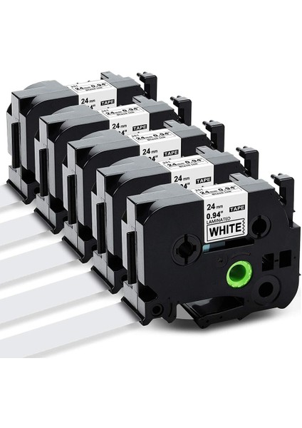 Brother P-Touch Için Uyumlu Beyaz 1'' TZ251 TZE-251 Etiket Bandı (Yurt Dışından)