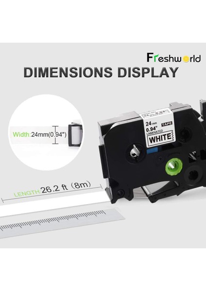 Brother P-Touch Için Uyumlu Beyaz 1'' TZ251 TZE-251 Etiket Bandı (Yurt Dışından) modelleri