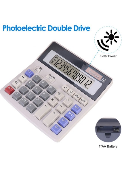 Çift Güç Masaüstü Hesap Makinesi Büyük Ekranlı Ofis Iş Için - Türkçe (Yurt Dışından) fiyatları