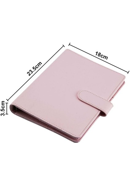 Pembe A5 Deri Spiral Ciltli Defter Macaron Renk Ajanda Planlayıcı Günlük (Yurt Dışından)