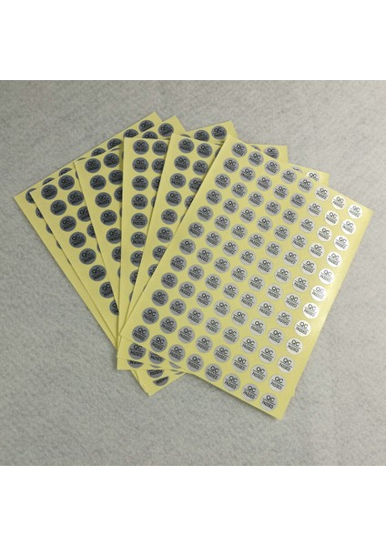 Gümüş Pet Garanti Etiketi Qc Onaylı Stickerlar 10 x Yapışkan Etiket (Yurt Dışından)