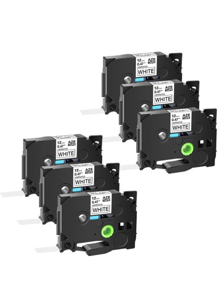 Brother Pt Için 6 Adet Siyah Beyaz Etiket Şeridi TZE-231 TZ-231 TZ231 (Yurt Dışından)