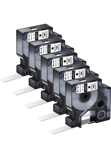 Dymo D1 Labelmanager 280 Için Siyah Beyaz Etiket Bantı 5 Paket (Yurt Dışından)