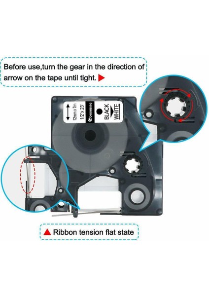 40919 Yeşil Üzerine Siyah Stil 9 mm Dymo D1 Etiket Şeridi Label Manager Siyah Beyaz Uyumlu (Yurt Dışından) fırsatları