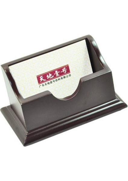 Ahşap Kartvizitlik Kılıfı Ofis Ev Masa Depolama Kutusu Koyu Kahverengi (Yurt Dışından)